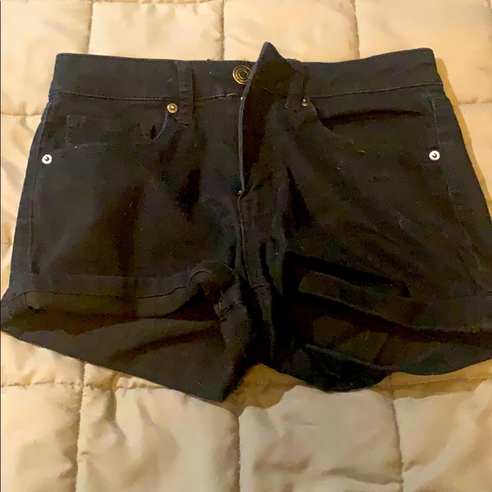black shorts